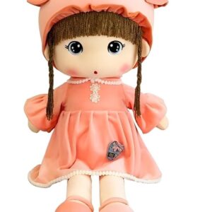 Tickles Soft Plush Rag Doll with Hat (30cm, Peach)