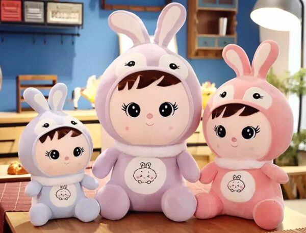 Strawberry Bunny Plush Toy with Removable Cover - Image 2