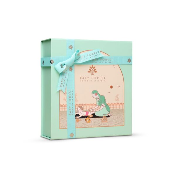 Baby Forest Maasoom Petika | Combo Box- Baby Hair & Body Massage Oil | Baby Gifting Hamper for Birthdays, Baby Shower | Baby Massage Care | Vegan | Cruelty-free | Plant-based Formulations