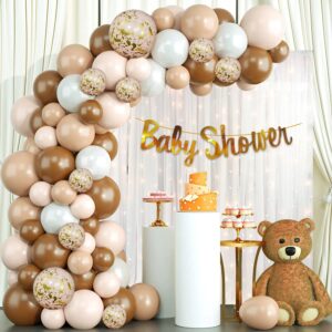 Party Propz Baby Shower Decoration Set - 44Pcs Mom To Be Items With Banner, Pastel Balloons, White Net Curtains and LED Light